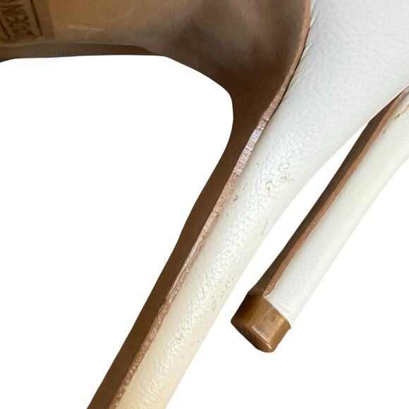Sosandar White Strappy Heeled Stiletto Sandals 10.5 - Picture 15 of 16